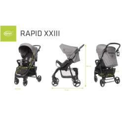 4Baby Rapid XXIII Grey Melange Wandelwagen -Baby Kinderwagen Serie Winkel 4baby rapid grey melange wandelwagen 12