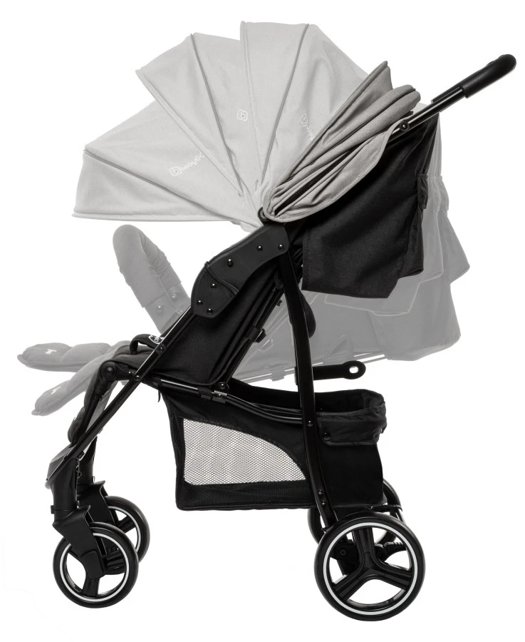 Babygo Basket Grey Melange Wandelwagen 6402 5 Babygo Basket Grey Melange Wandelwagen 6402 - Afbeelding 3