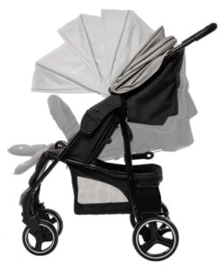 Babygo Basket Grey Melange Wandelwagen Incl. Autostoel 64012 -Baby Kinderwagen Serie Winkel Babygo Basket Grey Melange Wandelwagen 6402 1 1