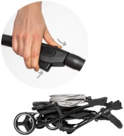 Babygo Basket Grey Melange Wandelwagen 6402 14 Babygo Basket Grey Melange Wandelwagen 6402 -Baby Kinderwagen Serie Winkel Babygo Basket Grey Melange Wandelwagen 6402 4