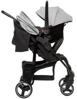 Babygo Basket Grey Melange Wandelwagen Incl. Autostoel 64012 -Baby Kinderwagen Serie Winkel Babygo Basket Grey Melange Wandelwagen Incl. Autostoel 64012 1
