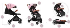 Momi Estelle Pink Wandelwagen WOSP00004 20 Momi Estelle Pink Wandelwagen WOSP00004 -Baby Kinderwagen Serie Winkel Momi Estelle Pink Wandelwagen WOSP00004 9