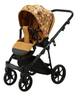 Adamex Porto Flowers Ochre 2-in-1 Kinderwagen FL-3 -Baby Kinderwagen Serie Winkel adamex porto flowers ochre 2 in 1 kinderwagen fl 3 2