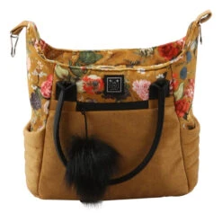 Adamex Porto Flowers Ochre 2-in-1 Kinderwagen FL-3 -Baby Kinderwagen Serie Winkel adamex porto flowers ochre 2 in 1 kinderwagen fl 3 4