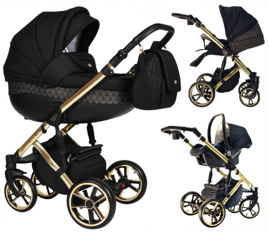Baby Merc Faster 3 Black/Gold Limited Edition Kinderwagen Incl. Autostoel L143 3 Baby Merc Faster 3 Black/Gold Limited Edition Kinderwagen Incl. Autostoel L143