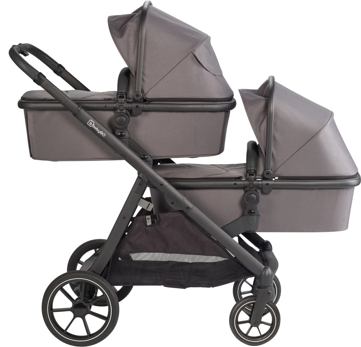 Babygo Duo Grey Tandem Kinderwagen 7801 3 Babygo Duo Grey Tandem Kinderwagen 7801 - Afbeelding 2