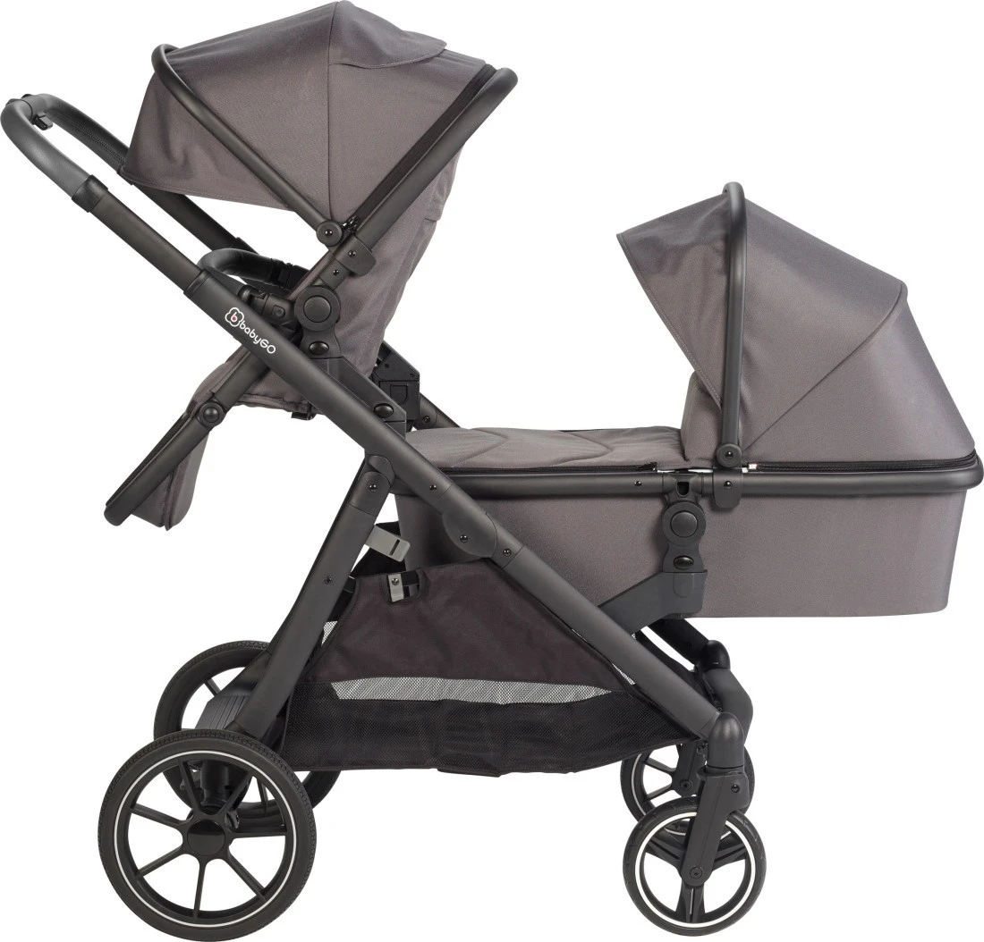 Babygo Duo Grey Tandem Kinderwagen 7801 5 Babygo Duo Grey Tandem Kinderwagen 7801 - Afbeelding 4