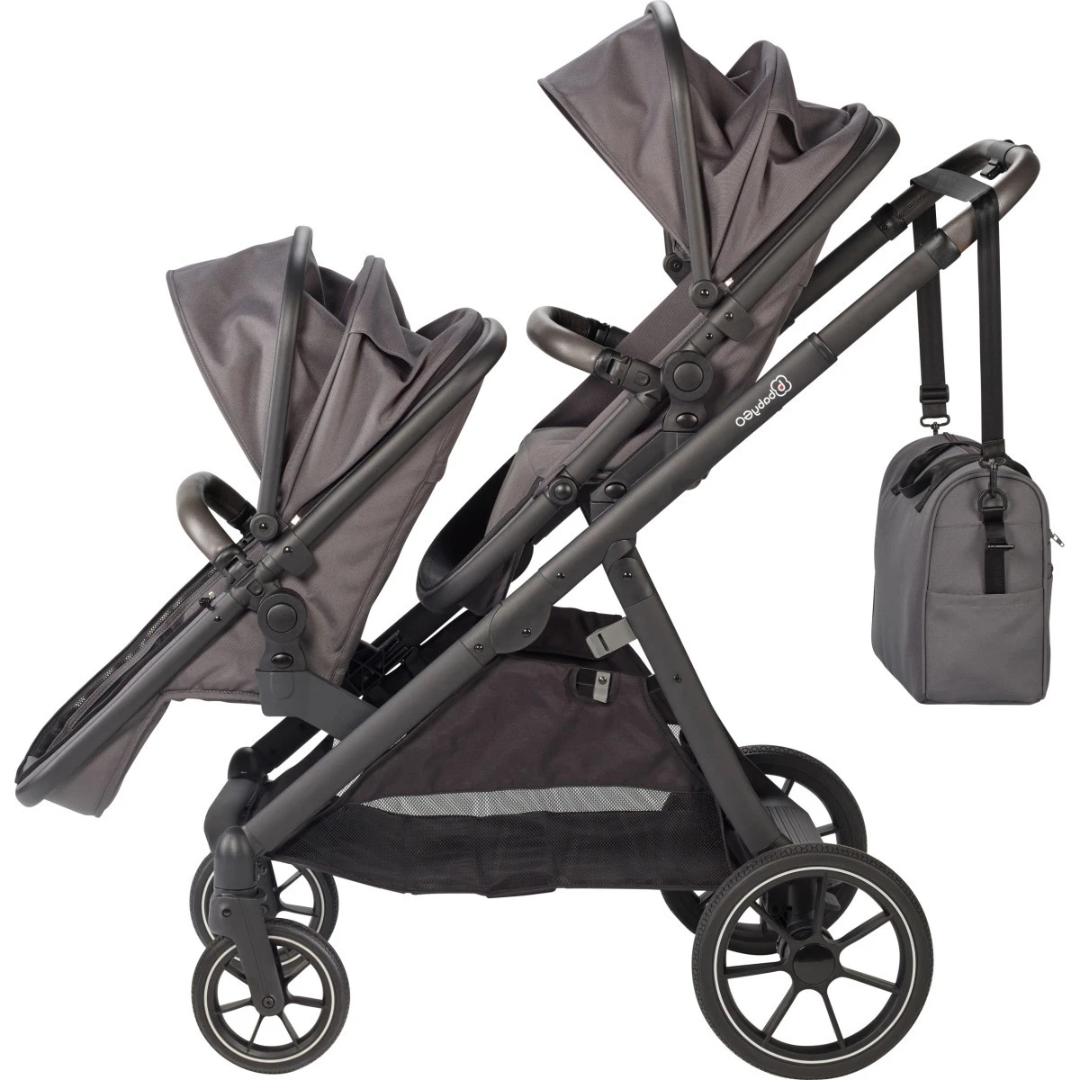 Babygo Duo Grey Tandem Kinderwagen 7801 10 Babygo Duo Grey Tandem Kinderwagen 7801 - Afbeelding 9