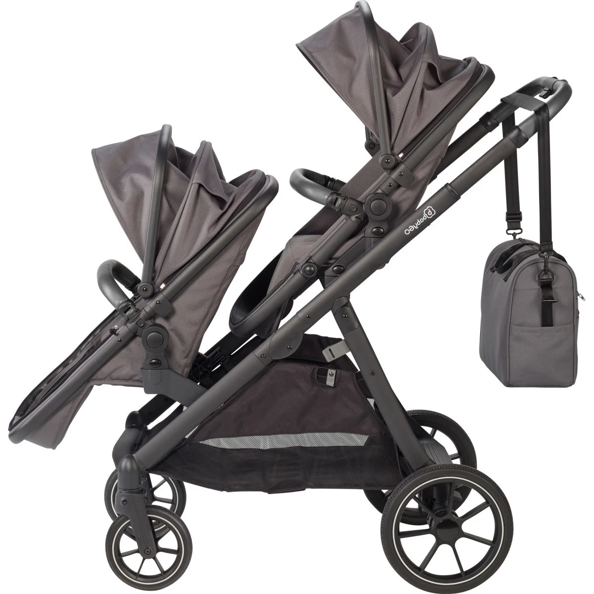 Babygo Duo Grey Tandem Kinderwagen 7801 11 Babygo Duo Grey Tandem Kinderwagen 7801 - Afbeelding 10