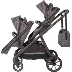 Babygo Duo Ultra Grey Tandem Kinderwagen Incl. 2 Autostoelen En 2 Ultrabase 780001 -Baby Kinderwagen Serie Winkel babygo duo grey tandem kinderwagen 7801 9 1 1
