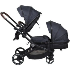 Babygo Twinner Grey Tandem Duowagen Incl. 2 Autostoelen -Baby Kinderwagen Serie Winkel babygo twinner tandem duowagen 17 2 1