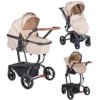 Cangaroo Ellada Beige 3-in-1 Combi Kinderwagen Incl. Autostoel -Baby Kinderwagen Serie Winkel cangaroo ellada beige 3 in 1 kinderwagen incl. autostoel 01