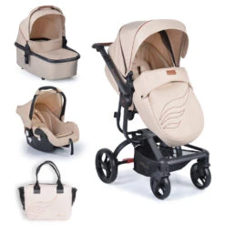 Cangaroo Ellada Beige 3-in-1 Combi Kinderwagen Incl. Autostoel -Baby Kinderwagen Serie Winkel cangaroo ellada beige 3 in 1 kinderwagen incl. autostoel 17