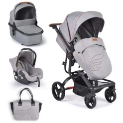 Cangaroo Ellada Grey 3-in-1 Combi Kinderwagen Incl. Autostoel -Baby Kinderwagen Serie Winkel cangaroo ellada grey 3 in 1 kinderwagen incl. autostoel 16