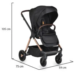 Cangaroo Empire Black 3-in-1 Kinderwagen Incl. Autostoel -Baby Kinderwagen Serie Winkel cangaroo empire black 3 in 1 kinderwagen incl. autostoel 20
