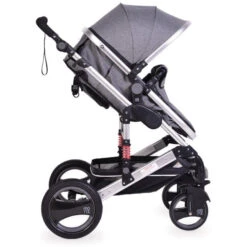 Cangaroo Gala Dark Grey/Silver 3-in-1 Combi Kinderwagen Incl. Autostoel. -Baby Kinderwagen Serie Winkel cangaroo gala dark grey silver 2 in 1 combi kinderwagen incl tas 4 1 1