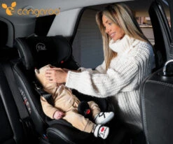 Cangaroo Pilot Light Grey Leather SPS Isofix 360° 0-36 Kg Autostoel Met Zonnekap -Baby Kinderwagen Serie Winkel cangaroo pilot isofix 360 autostoel 0 36 kg 3