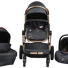 Cangaroo Polly Black 3-in-1 Combi Kinderwagen Incl. Autostoel -Baby Kinderwagen Serie Winkel cangaroo polly black 3 in 1 combi kinderwagen incl. autostoel