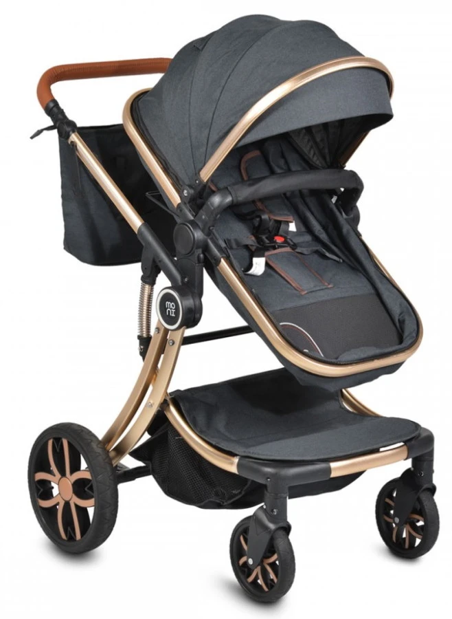 Cangaroo Polly Black 3-in-1 Combi Kinderwagen Incl. Autostoel 5 Cangaroo Polly Black 3-in-1 Combi Kinderwagen Incl. Autostoel - Afbeelding 3