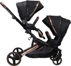 Ding Amigo Black/Rose Tandem Duowagen DI-191706 -Baby Kinderwagen Serie Winkel ding amigo black rose tandem duowagen di 191706 2