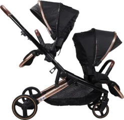 Ding Amigo Black/Rose Tandem Duowagen DI-191706 -Baby Kinderwagen Serie Winkel ding amigo black rose tandem duowagen di 191706 4