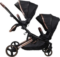 Ding Amigo Black/Rose Tweeling Kinderwagen Incl. 2 Autostoelen DI-191711 -Baby Kinderwagen Serie Winkel ding amigo black rose tweeling kinderwagen incl. 2 autostoelen di 191711 3