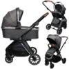 Ding Fenix Grey/Silver 3-in-1 Combi Kinderwagen Incl. Autostoel