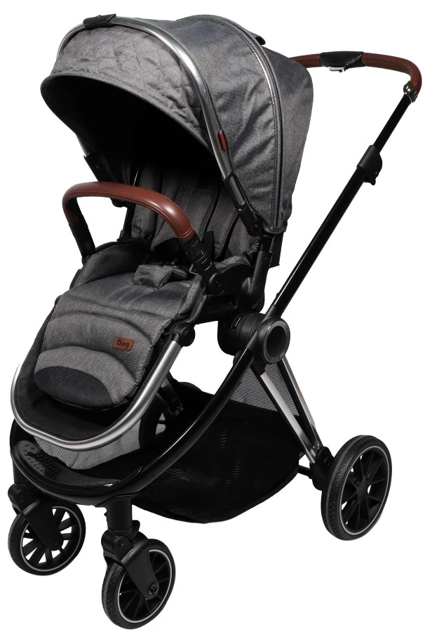 Ding Fenix Grey/Silver 3-in-1 Combi Kinderwagen Incl. Autostoel 5 Ding Fenix Grey/Silver 3-in-1 Combi Kinderwagen Incl. Autostoel - Afbeelding 3