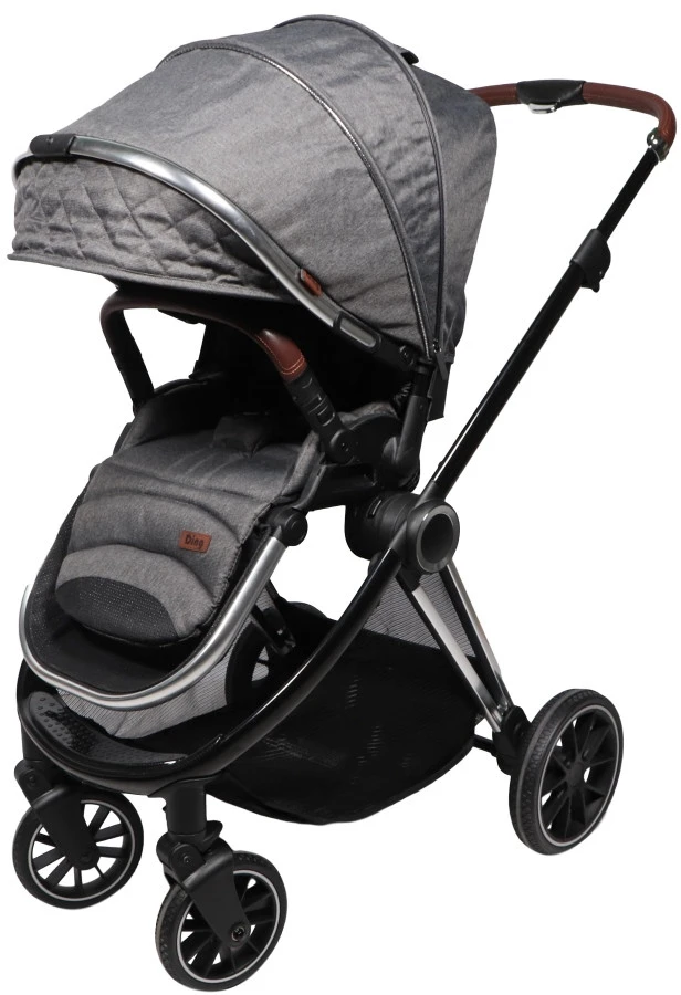 Ding Fenix Grey/Silver 3-in-1 Combi Kinderwagen Incl. Autostoel 6 Ding Fenix Grey/Silver 3-in-1 Combi Kinderwagen Incl. Autostoel - Afbeelding 4
