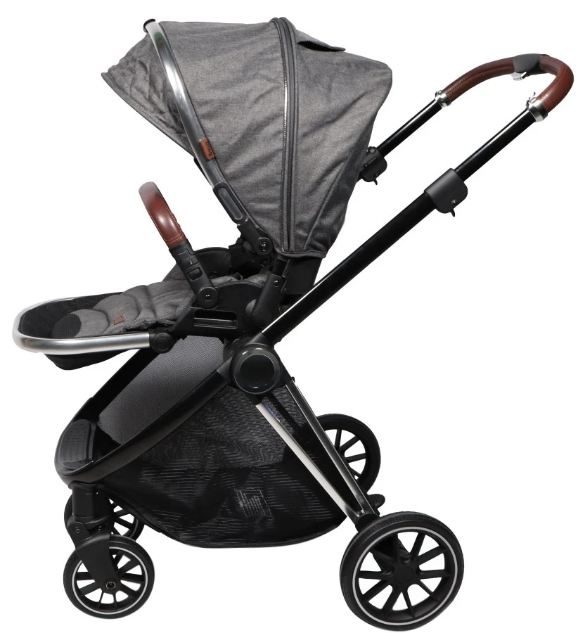 Ding Fenix Grey/Silver 3-in-1 Combi Kinderwagen Incl. Autostoel 7 Ding Fenix Grey/Silver 3-in-1 Combi Kinderwagen Incl. Autostoel - Afbeelding 5