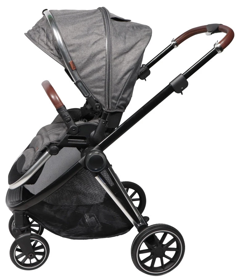 Ding Fenix Grey/Silver 3-in-1 Combi Kinderwagen Incl. Autostoel 8 Ding Fenix Grey/Silver 3-in-1 Combi Kinderwagen Incl. Autostoel - Afbeelding 6