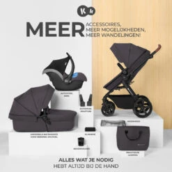 Kinderkraft A-Tour Dark Grey 3-in-1 Kinderwagen Incl. Autostoel KSATOU00DGR3000 -Baby Kinderwagen Serie Winkel kinderkraft a tour dark grey 3 in 1 kinderwagen incl. autostoel ksatou00dgr3000 14
