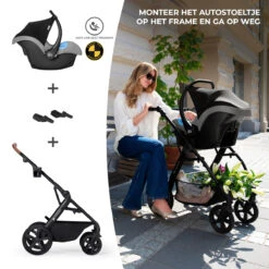 Kinderkraft A-Tour Dark Grey 3-in-1 Kinderwagen Incl. Autostoel KSATOU00DGR3000 -Baby Kinderwagen Serie Winkel kinderkraft a tour dark grey 3 in 1 kinderwagen incl. autostoel ksatou00dgr3000 9