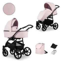Kunert Mata Black Pink 2-in-1 Combi Kinderwagen MATA-06-BLACK -Baby Kinderwagen Serie Winkel kunert mata black pink 2 in 1 combi kinderwagen mata 06 black 4