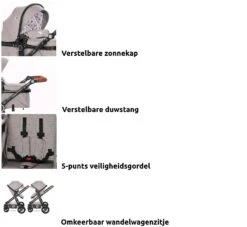 Lorelli Alexa Pearl Beige 3-in-1 Combi Kinderwagen Incl. Autostoel 1002129-2182D -Baby Kinderwagen Serie Winkel lorelli 3 in 1 combi kinderwagen incl. autostoel 1002129