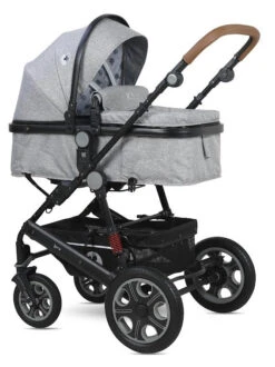 Lorelli Lora Cool Grey Elephants 3-in-1 Combi Kinderwagen Incl. Autostoel 1002128-2123D -Baby Kinderwagen Serie Winkel lorelli lora cool grey elephants 3 in 1 4