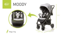 4Baby Moody XXII Grey Wandelwagen Incl. Beenkap -Baby Kinderwagen Serie Winkel moody xxii wymiary