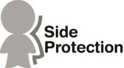 Osann Flux Isofix SPS Navy Melange 9-36 Kg Autostoel 102-138-249 -Baby Kinderwagen Serie Winkel sideprotection logo